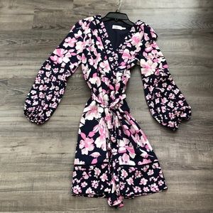 Eliza J Fau Wrap Dress